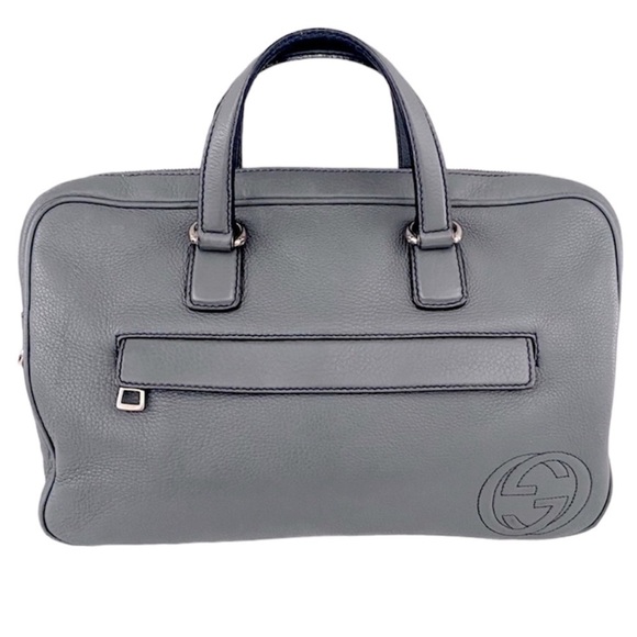 Gucci Soho Leather Briefcase Hong Kong Edition in Grey - Picture 1 of 15